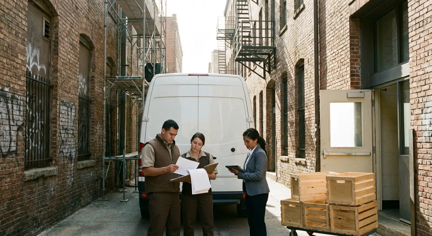 Fargo alley delivery access and clearance check