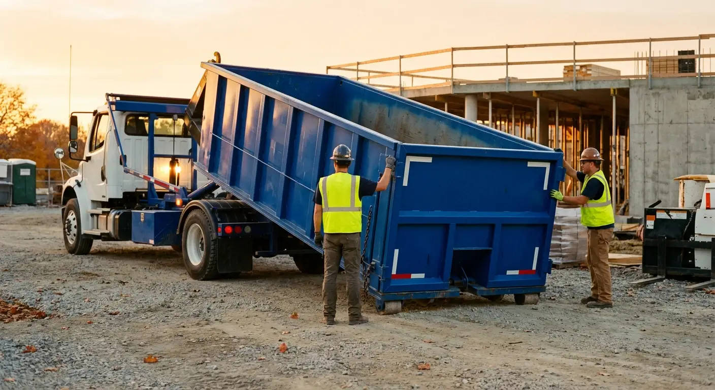 Commercial dumpster rental delivery in Fargo, ND