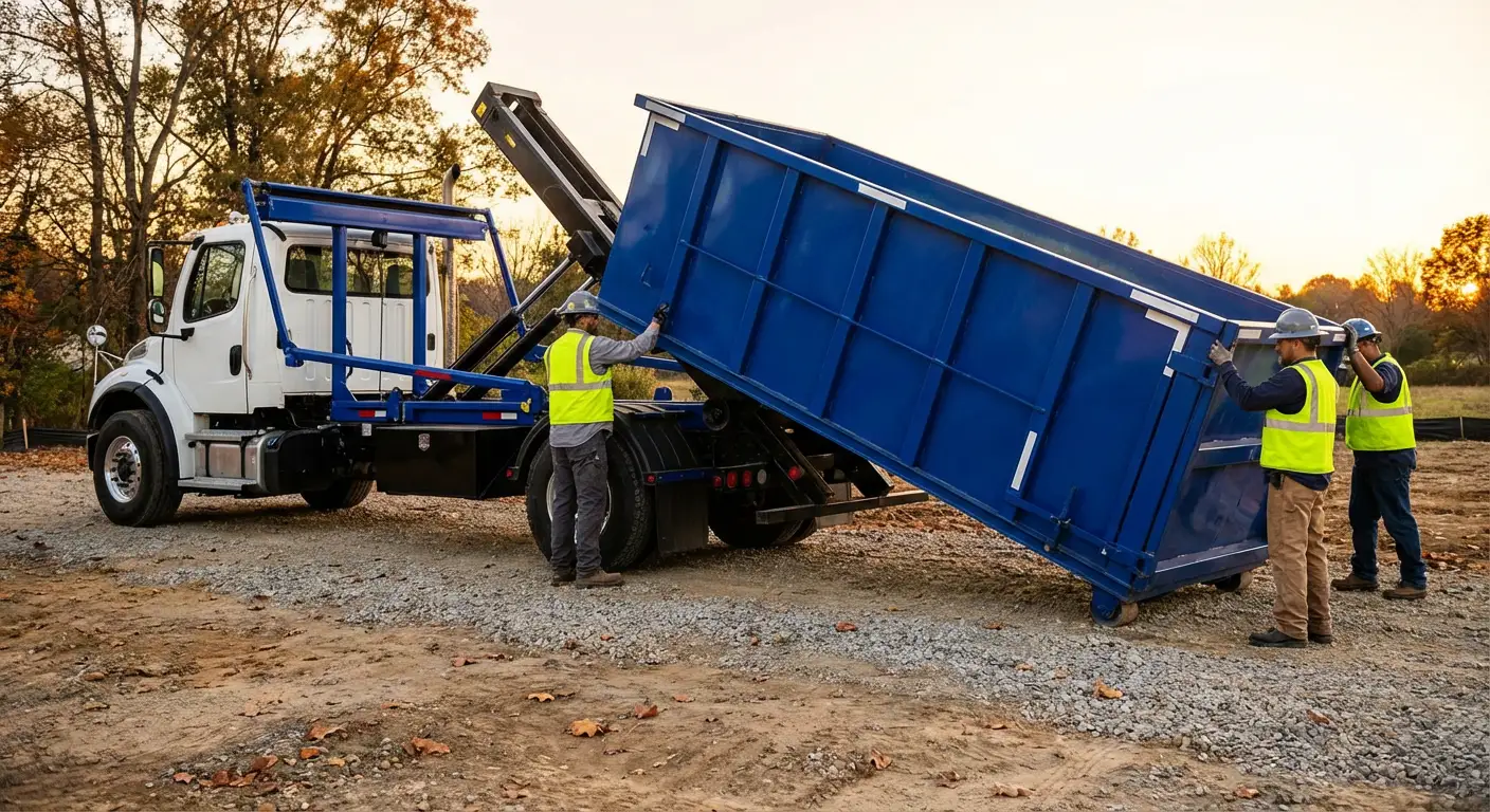 Construction dumpster delivery in Fargo, ND